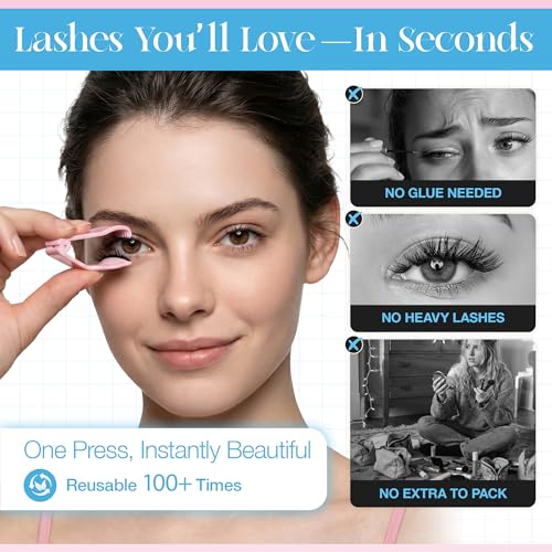 CALAILIS Magnetic Eyelashes Kit with Applicator - Soft & Reusable