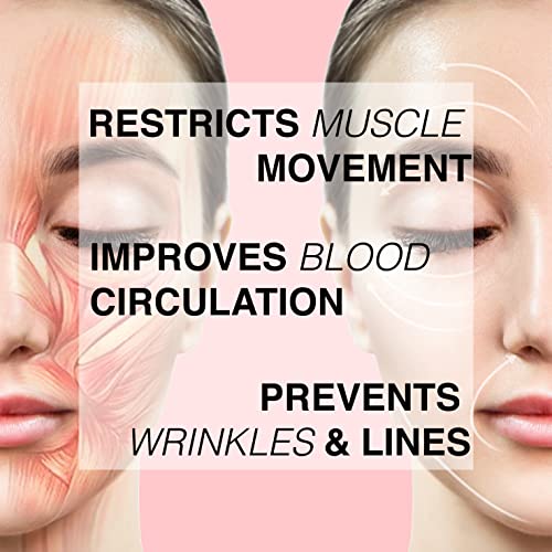 Kinesiology Tape for Face & Neck - Wrinkle Smoothing V-line Chin & Jawline Contour Support Sleep Strip in a Roll (Beige)