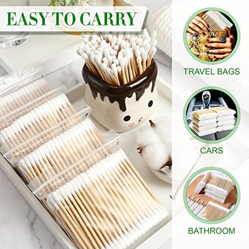 10000 Pc Cotton Swabs with Wooden Sticks Bulk Ear Buds