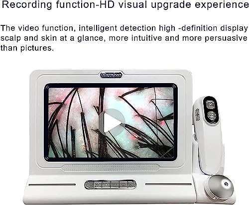 ZIJINGM Skin & Hair Scalp Analyzer 11-Inch HD LCD Microscope with 50X 200X Lenses