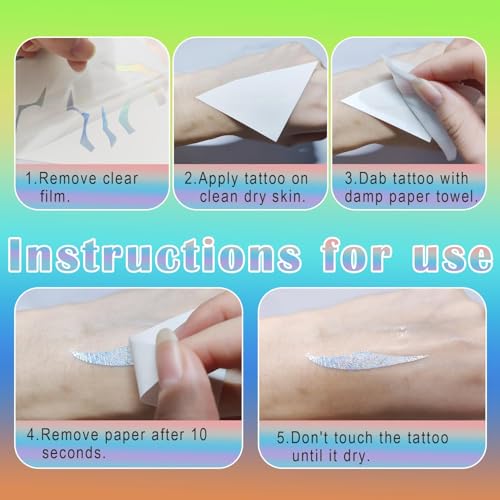 Anime Temporary Tattoos 60 Pcs - Water Activated Stickers