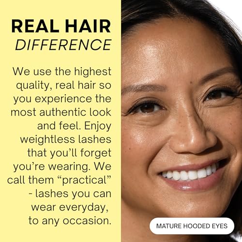 False Eyelashes for Hooded Eyes - Medium Strip Lashes