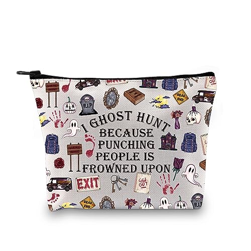G2TUP Ghosts Hunting Gift I Ghost Hunt Makeup Bag Ghost Hunter Cosmetic Bag Paranormal Investigator Gift (I Ghost Hunt MB)