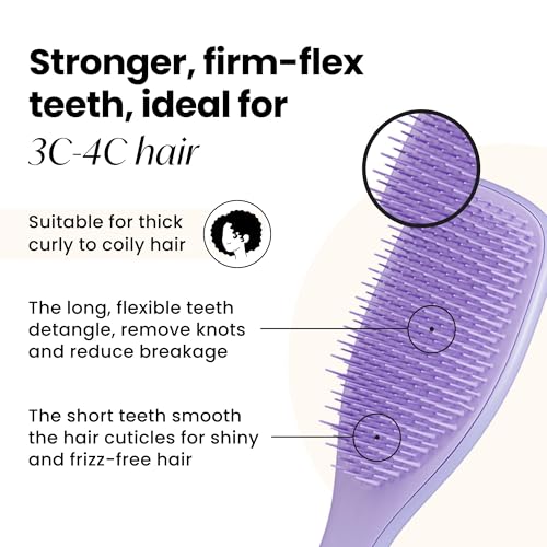 Tangle Teezer Ultimate Curl Care Bundle, Detangler Brush for Curly & Coily Hair + Double-Sided Hair Towel Wrap for Frizz Control & Curl Protection