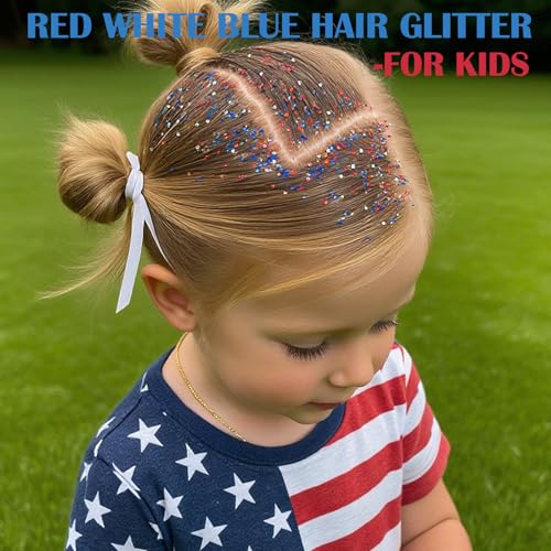 4 Jar Patriotic Face Glitter Set - Red White Blue 4th of July