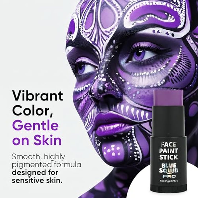 Blue Squid Purple Face Paint Stick - Waterproof Eye Black