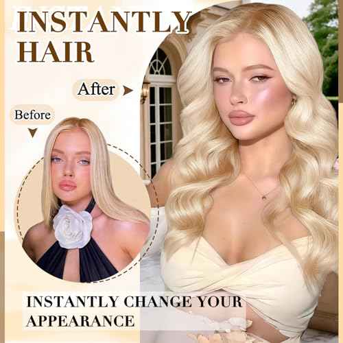 Clip in Hair Extensions Real Human Hair, 24 inch 120g, Balayage Invisible Remy Human hair Clip in Extensions for Women Seamless Straight 8Pcs Double Weft Dark Blonde Highlighted Bleach Blonde
