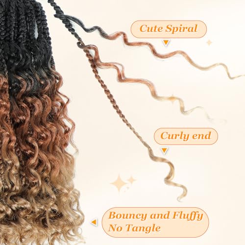 Yewell Goddess Box Braids Crochet Hair 10 Inch 9 Pack