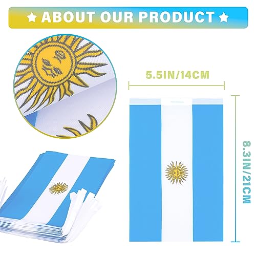Argentina Flag Pennant Banner - 33ft Bunting with 30 Flags