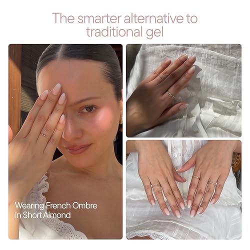 Celebritips Extra Short Almond Press On Nails - Classic French Manicure Kit