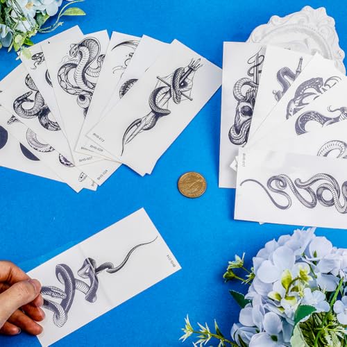 Snake Temporary Tattoos, 20 Sheets Waterproof Stickers