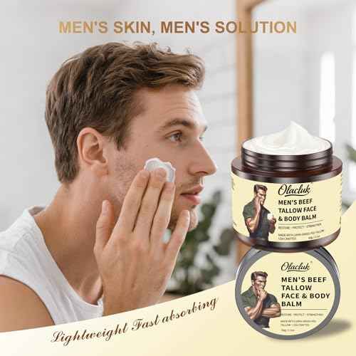 Beef Tallow for Skin, Grass Fed Beef Tallow Honey Balm for Men, Honey Face Moisturizer Skin Care for Face and Body, Hydrating Anti Aging, Unscented, 2oz