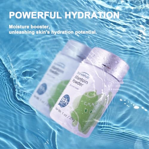 1 oz Allantoin Powder 99.9% Purity, Cosmetic Grade, DIY Allantoin Emulsion, Cream, Lotion, Masks, Allantoin Helps to Hydrate and Moisturize The Skin