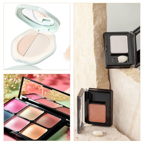 30 Pcs Empty 26mm Metal Eyeshadow Pans for DIY Makeup Palette - Round & Square