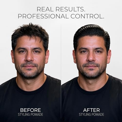 Strong Hold Hair Pomade for Men - Water Based Shine Finish 2oz