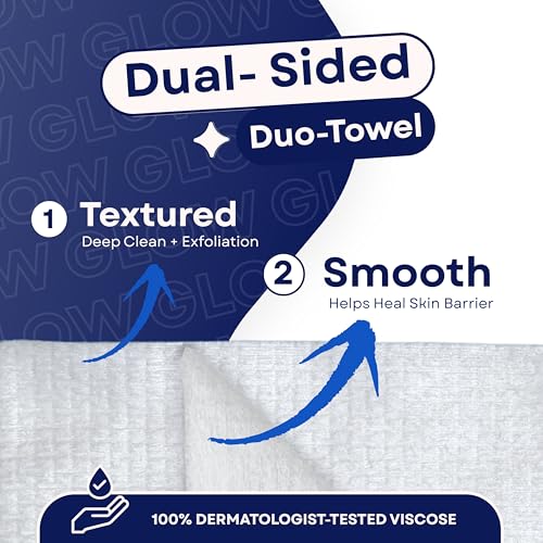 Disposable Face Towels for Sensitive Skin, Biodegradable Ultra Soft Facial Dry Wipes, Multi-purpose for Skin Care, Dye-Free, Paraben-Free, Lint-Free, Makeup Remover Clean Towel
