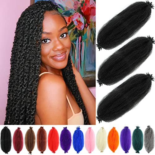 Afro Twist Hair 24 Inch Pre-Fluffed Spring Twist Hair Extensions 3 Pack
