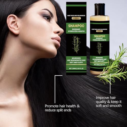 Organic Rosemary Hair Growth Shampoo with Keratin, 3.38 fl oz (2-Pack)
