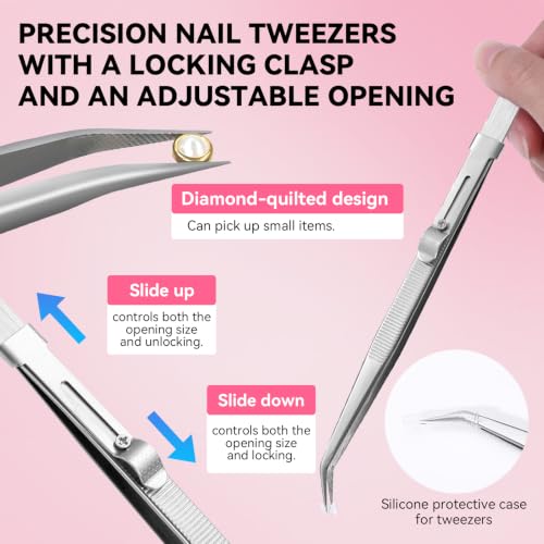 9 PCS Rhinestone Picker Tool Set with Wax Pen & Tweezers