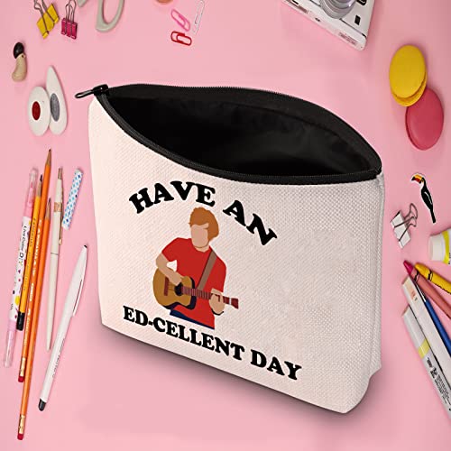 LEVLO Pop Music Lovers Gifts Have An Ed-cellent Day Makeup Bags Guitar Lovers Birthday Travel Case for Her(Ed-cellent Day)
