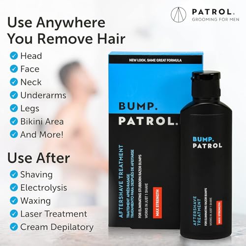Bump Patrol Maximum Strength Aftershave Treatment Serum ? Razor Bump Stopper and Ingrown Hair Treatment for Men and Women, Fast Acting Formula - 4 oz (Pack of 1)