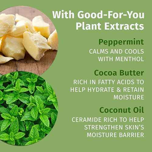 Hempz Crushed Peppermint Sugar Hydrating Hand Cream, Travel Size, Holiday Gift for Men and Women, 3 oz