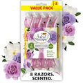 BIC Soleil 3 Escape Scented Women's Disposable Razors, 3 Blades, Comfortable Shave, Rose and Magnolia Scented Handle Shaving Razors for Women, 8 Count