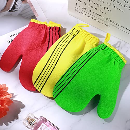Korean Exfoliating Mitt Set 3-Pack | Body Scrub Gloves