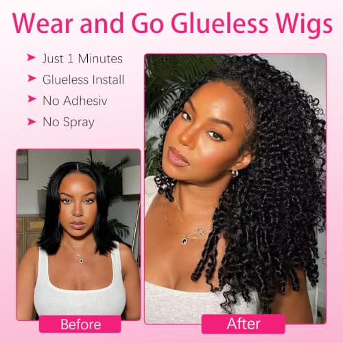 Larhali Burmese Curly Half Wig 20 Inch Human Hair Glueless