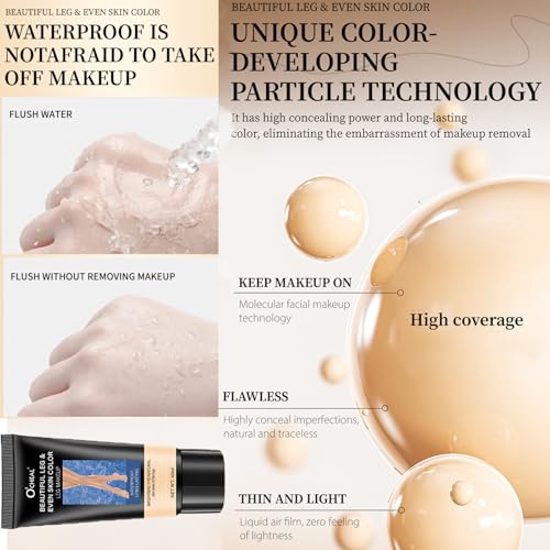 Waterproof Body Makeup Foundation - Tattoo & Scar Cover (2 Pack)