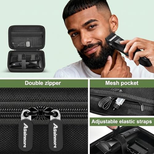 Hard EVA Beard Trimmer Case with Mesh Pocket & Carry Handle
