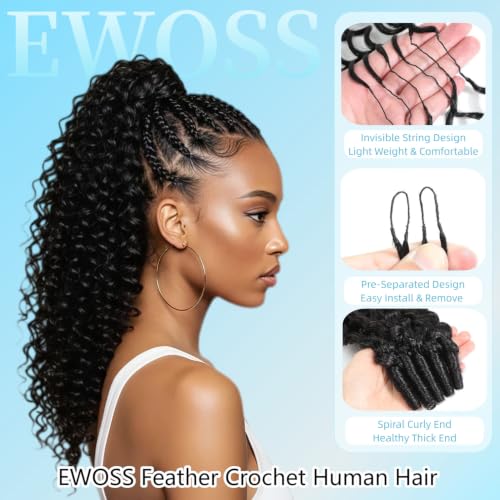 Burmese Curly Crochet Human Hair 120g 22 Inch