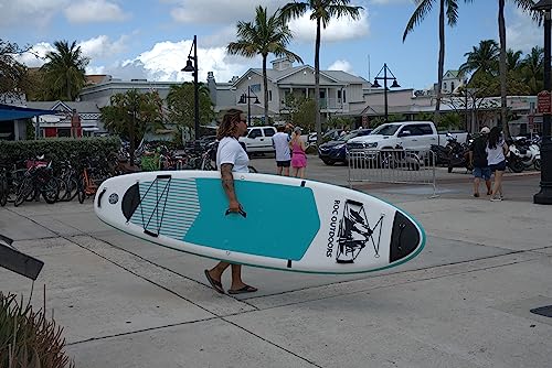 Roc Inflatable Stand Up Paddle Boards 10 ft 6 in with Premium SUP Paddle Board Accessories, Wide Stable Design, Non-Slip Comfort Deck for Youth & Adults (Teal)