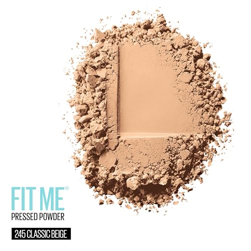 Maybelline Fit Me Matte + Poreless Pressed Powder Classic Beige 0.29oz - Long-Lasting Face Makeup & Setting Powder