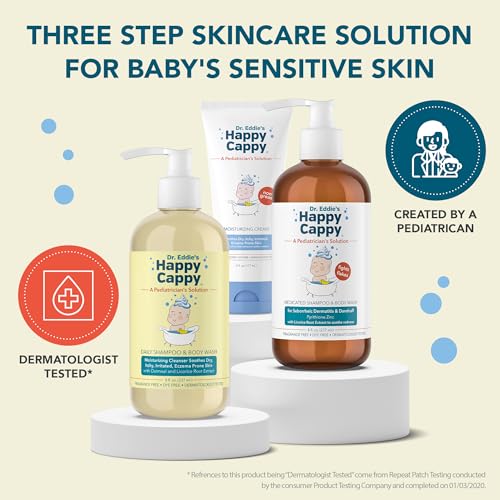 Happy Cappy Baby Skincare Set: Dandruff Shampoo & Eczema Wash