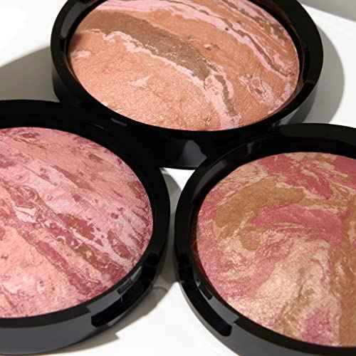 LAURA GELLER NEW YORK Baked Blush-n-Bronze Marbleized 2-in-1 Sculpting Bronzer Blush - Berry Bronze - Contour Face with a Radiant Flush