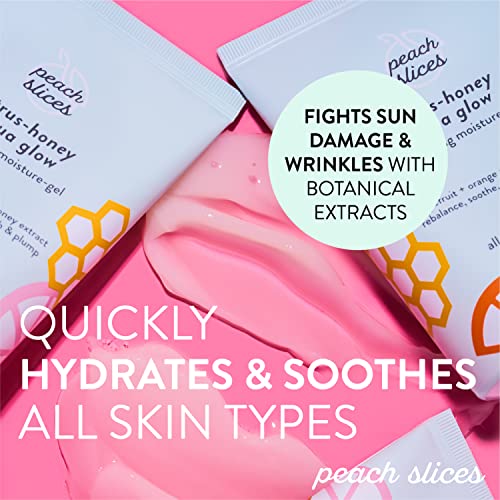 Peach Slices - Citrus-Honey Aqua Glow Moisturizer (3.04 oz) - Hydrating Moisture-Gel - Rebalance, Soothe, & Nourish - Grapefruit, Orange, Honey Extract - Vegan, Cruelty Free, Korean Skin Care & Beauty