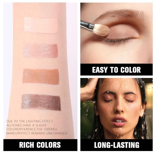 Creamy Eyeshadow Palette - Matte & Shimmer Nude Brown