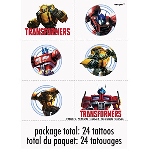 Transformers Birthday Party Favor Bundle - 12 Pencils, 24 Tattoos, Stickers