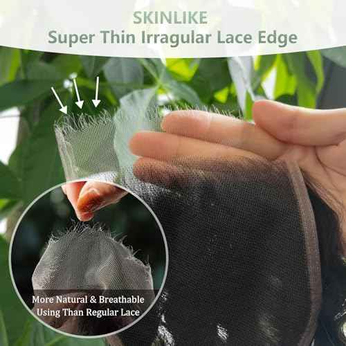 2x6 HD Lace Closure Loose Deep Wave Human Hair 14 Inch - 0.10mm Ultra-thin Invisible Burmese Curly 2 by 6 Closure, 100% Pre Plucked Brazilian Raw Virgin Hair Skinlike HD Lace Closure Wet and Wavy