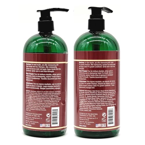 Difeel 2PC Castor Pro-Growth Shampoo & Conditoner Gift Box- Includes 33.8oz. Shampoo and Conditioner