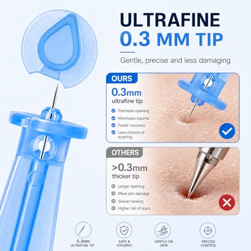 Acne Needle & Pimple Patches Set - 50 Needles + 72 Dots