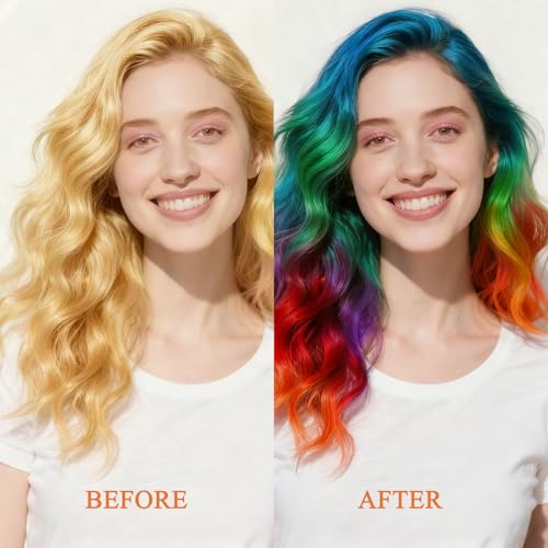 5PC Temporary Hair Color Spray Set - Bold Washable Colors for Festivals & Parties