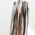 Feather Hair Extensions - 25 Loose Rooster Feathers with Micro Beads