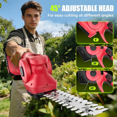 21V Cordless Hedge Trimmer & Grass Trimmer 2-in-1
