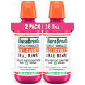 TheraBreath Anticavity Fluoride Mouthwash 16 Fl Oz Pack of 2 - Sparkle Mint, Alcohol-Free, Enamel Support