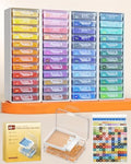Diamond Painting Storage Containers, 48 PCS with Adjustable Rack