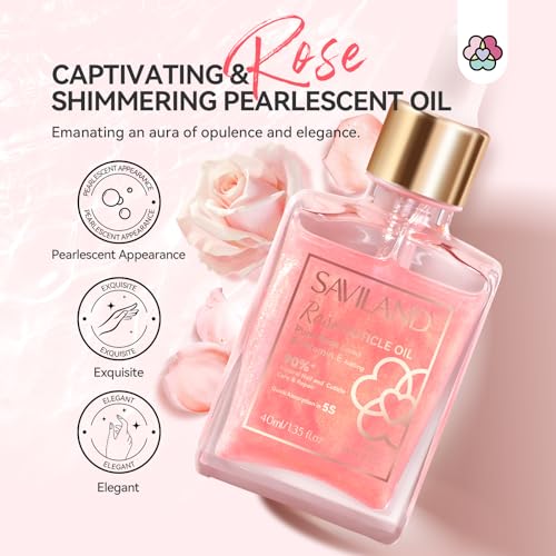 SAVILAND Rose Cuticle Oil with Vitamin E & Jojoba - 40ml Repairing Nail Oil