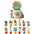 25 Pcs Cartoon Birthday Cake Toppers for Kids Party Decorations