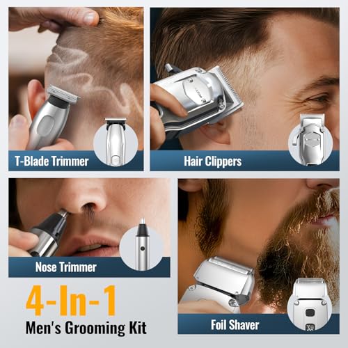 Jack & Rose 4-in-1 Professional Hair Clipper Set for Men